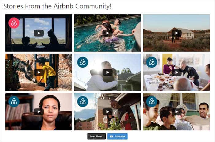 esempio di widget testimonial youtube gratuito