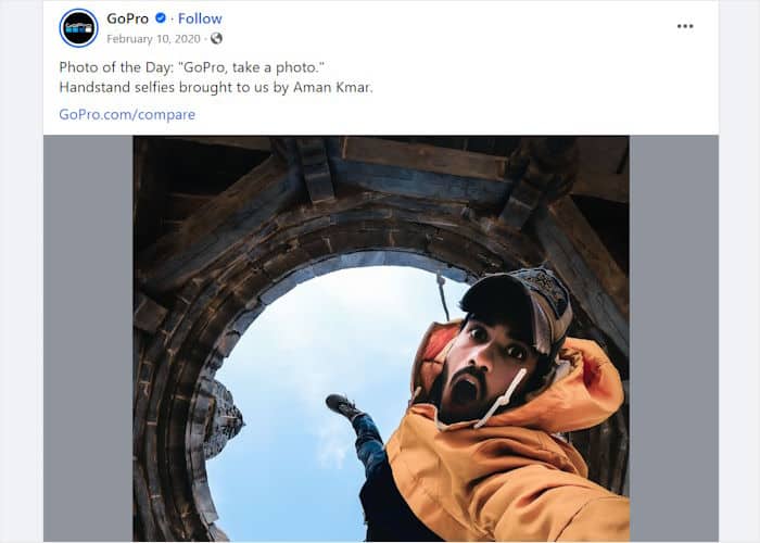 esempio di ugc per facebook