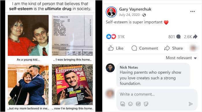 post ispiratore su facebook