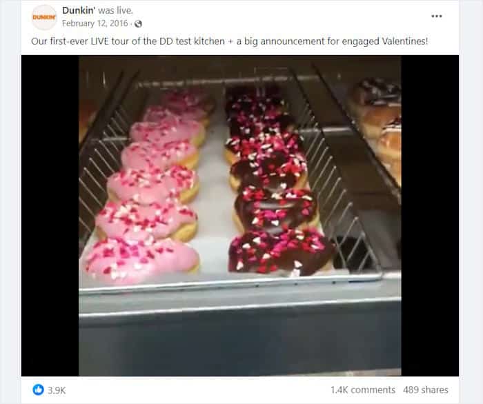 esempio di video dietro le quinte di facebook