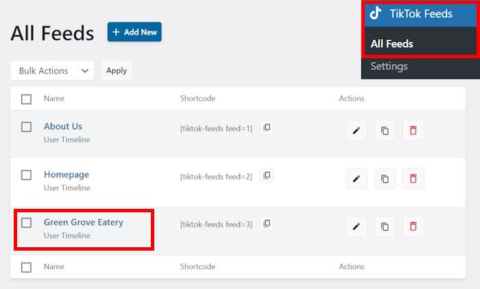 aprire di nuovo il feed di tiktok