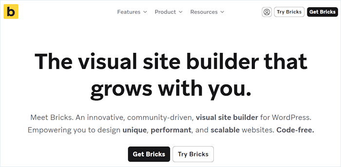costruttore di mattoni per wordpress