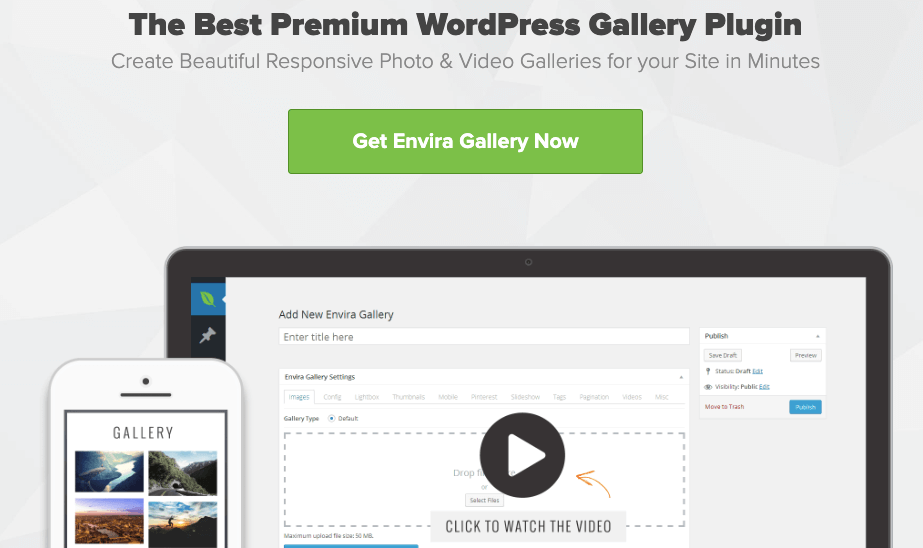 Envira Gallery plugin for youtube videos