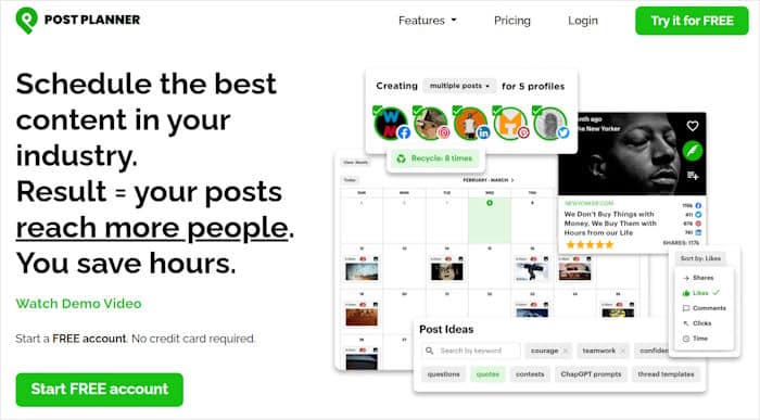 strumento di pianificazione dei post per il marketing su Twitter
