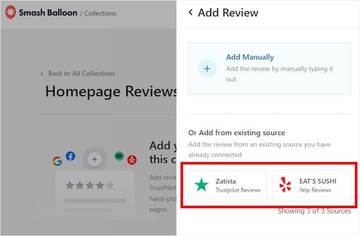 aggiungere una recensione alla raccolta dalla fonte