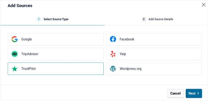 selecione a sua fonte de comentários feed pro