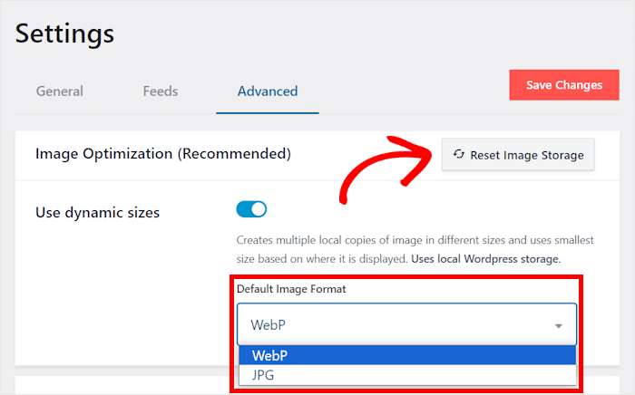 selecionar formato de imagem predefinido instagram feed pro