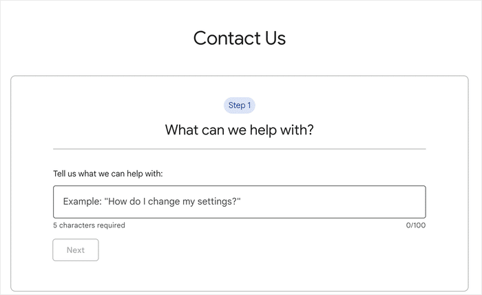 お問い合わせページ