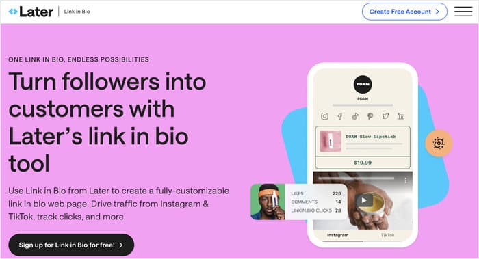 Link in Bio bis später