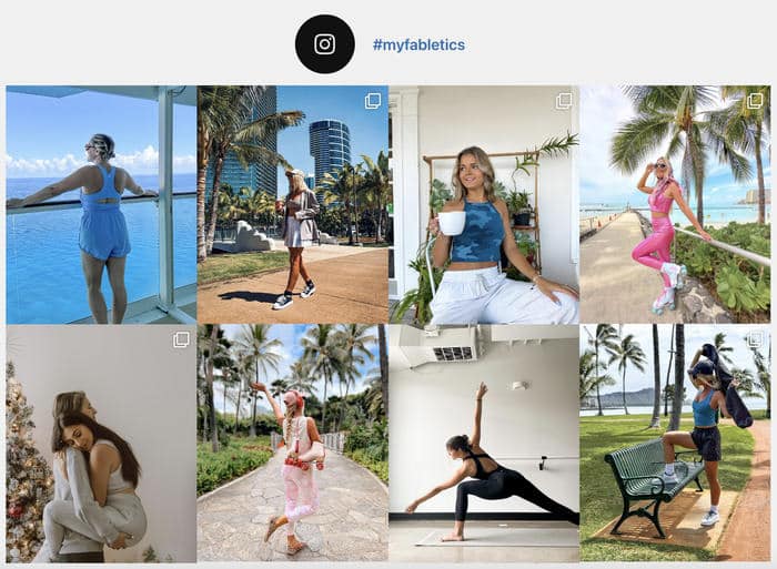 instagram testimonial feed that we created