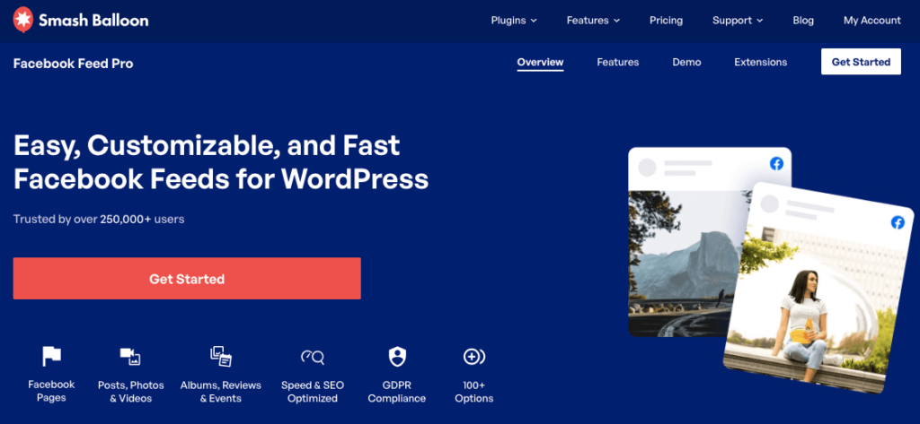 facebook feed pro homepage