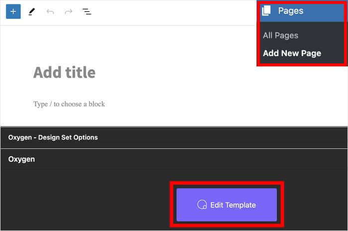 editar página no oxygen buildera