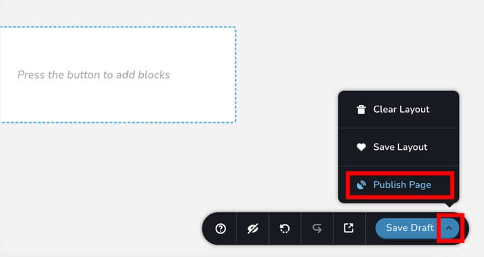 ブリジービルダーでページを公開する