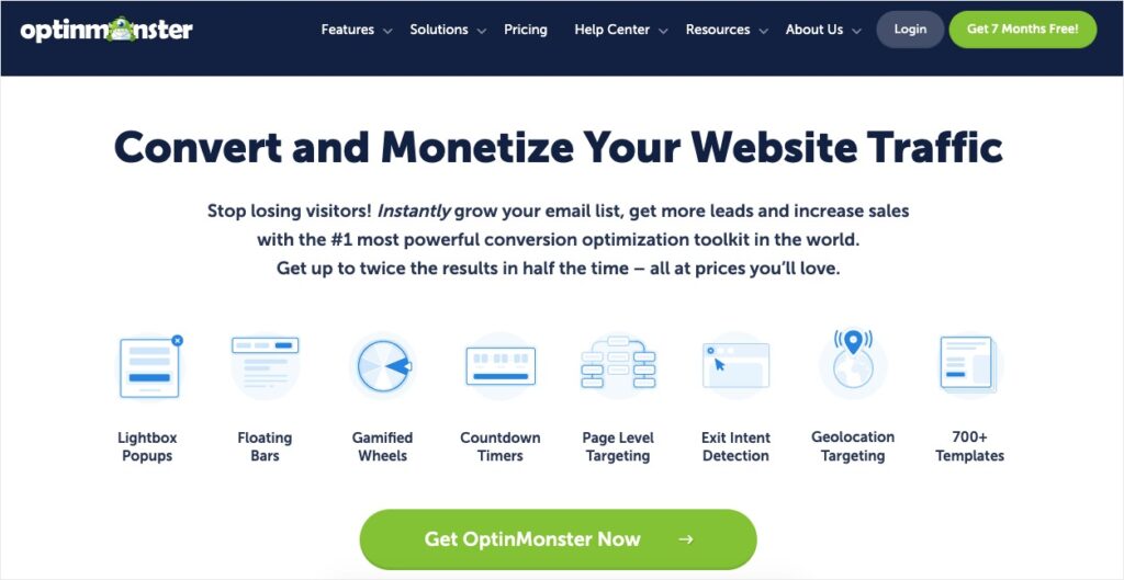 optinmonster homepage