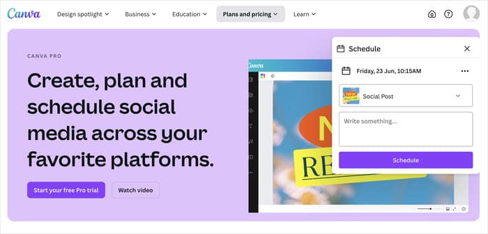 canva sozialer planer