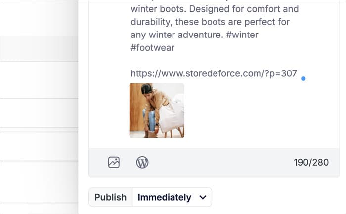 añadir un nuevo post de wordpress a instagram