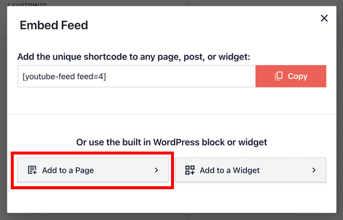 add youtube playlist feed to a page