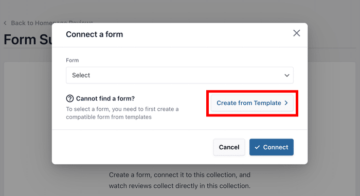 criar um novo formulário utilizando um modelo