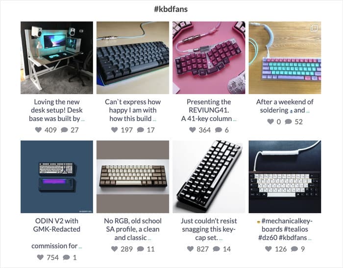 example of a hashtag instagram feed embedded on a website - Smash Balloon Ejemplo de un feed de Instagram con hashtags integrado en una página web