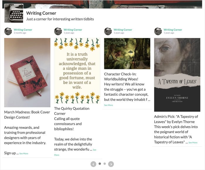 exemple de flux facebook intégré