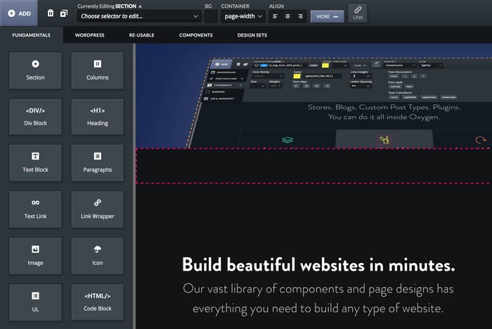 oxygen builder construtor de sítios