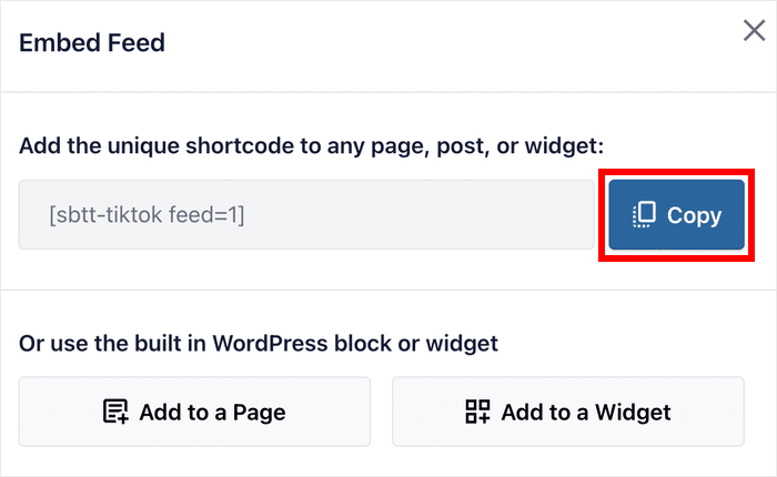 copy the shortcode of your astra instagram feed