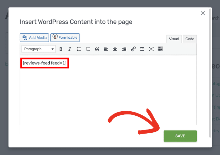 Googleレビューのショートコードをthriveに挿入する