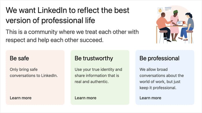 linkedin community policies page