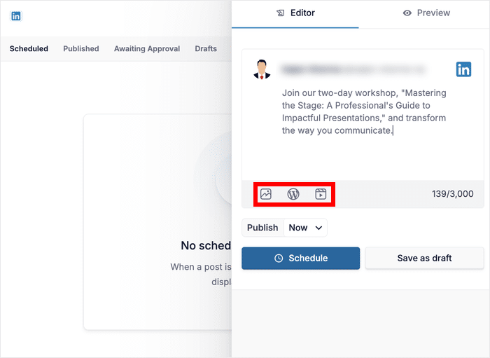 add media to your linkedin post