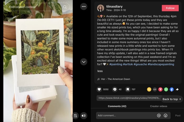 selling products on your faceless tiktok