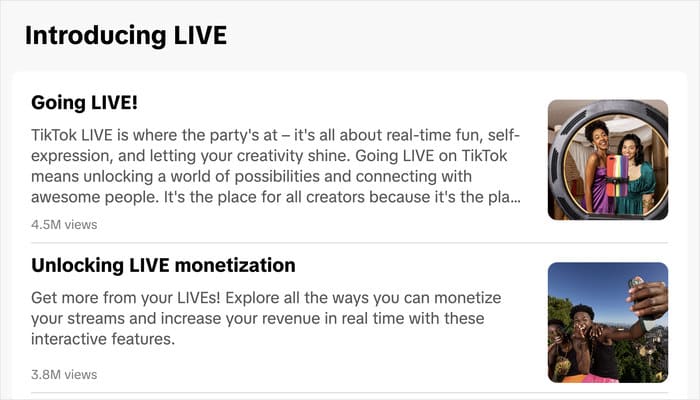 tiktok live monetization example