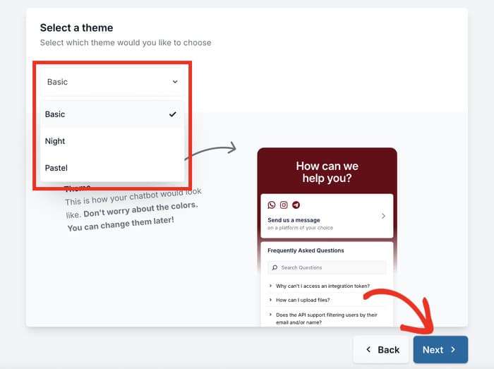pick your wpchat color scheme