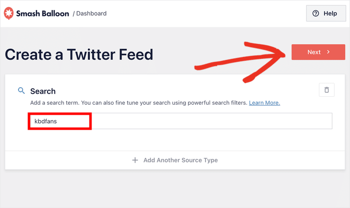 introduzca el término para su búsqueda en twitter