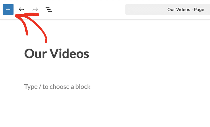 añadir un bloque a la página de wordpress