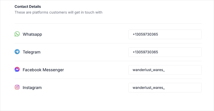 Kontaktinformationen für Ihre Live-Chat-Agenten