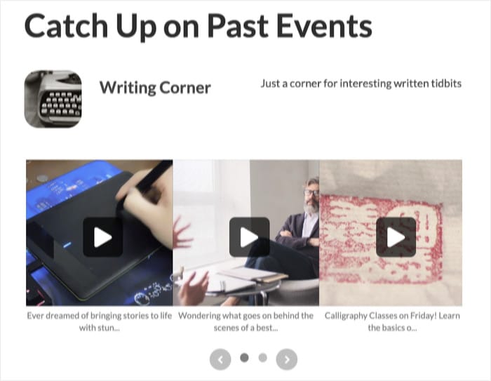 example of a filtered video feed