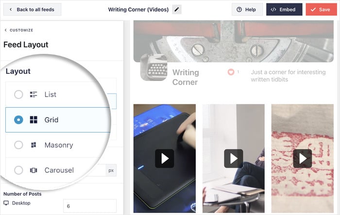 Facebookリールで利用可能なレイアウトをチェック
