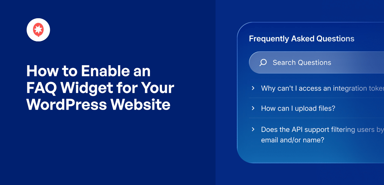 how to enable an faq widget for your wordpress website