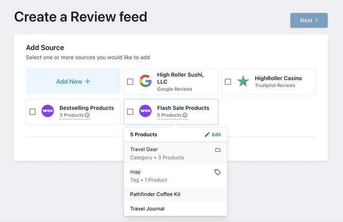 Ejemplo de ventana emergente de fuente de WooCommerce
