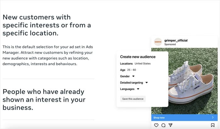 Anuncios dirigidos utilizando Meta Business Suite