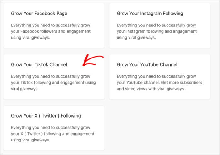 Plantilla de TikTok para Rafflepress