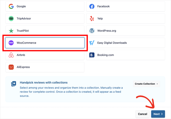 select woocommerce as your source for reviews - Smash Balloon select woocommerce as your source for reviews