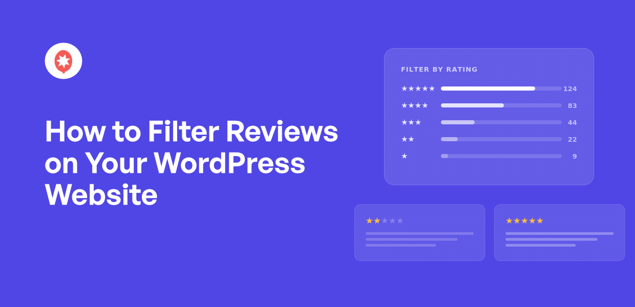 how to filter reviews on your wordpress website