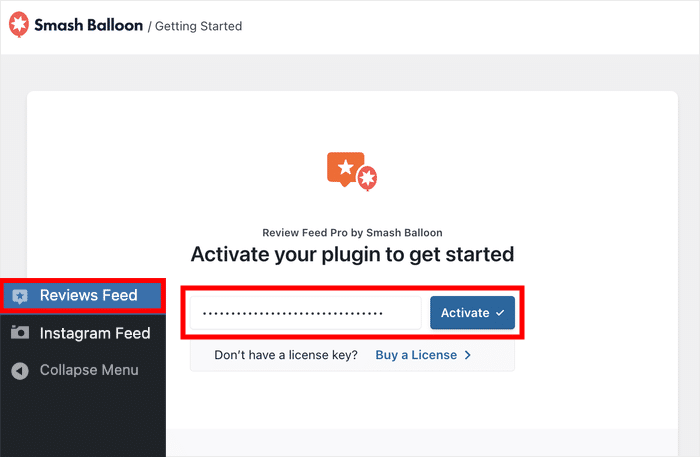 Attiva il plugin Reviews Feed Pro
