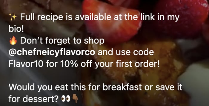 example of instagram caption to get more comments