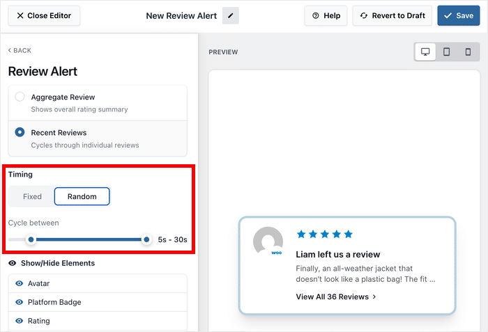 Zufällige Zeitpunkte für Überprüfungs-Popups festlegen