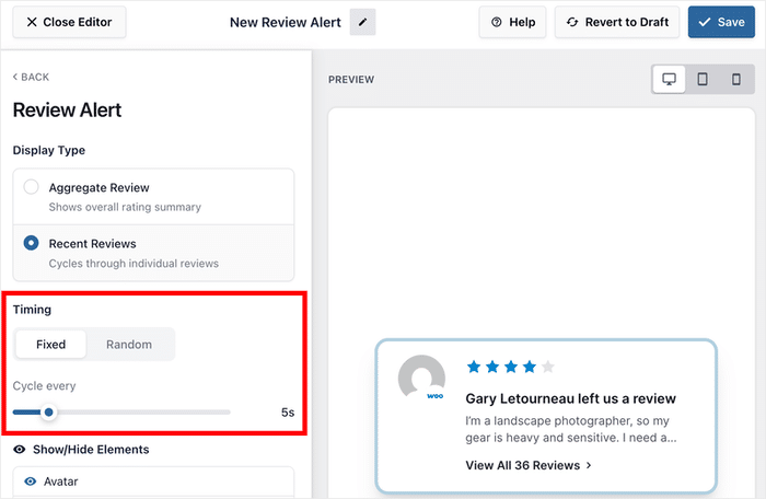 Wählen Sie einen festen Zeitpunkt für Ihre Popups