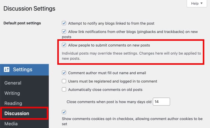 Activer les commentaires sur les articles WordPress