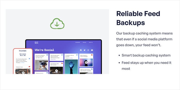 Cópias de segurança fiáveis do feed pela Smash Balloon