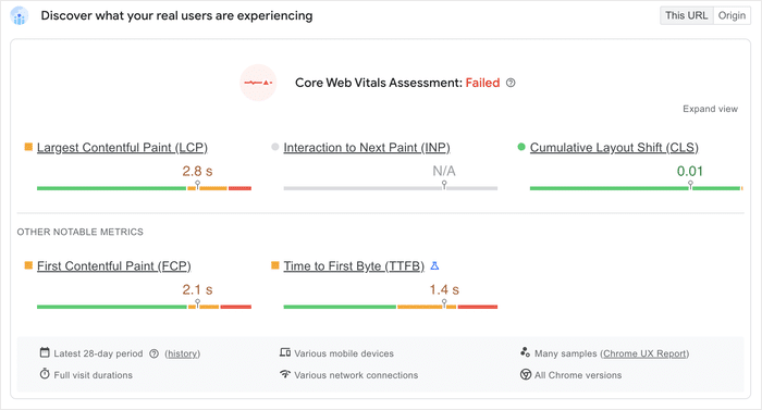 Analisador de velocidade do site Gtmetrix